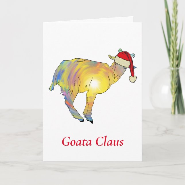 Funny Goat a Claus jul humor Kort (Framsida)