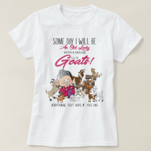 FUNNY Goat Älskare - Getter i det gamla Dam House- T Shirt