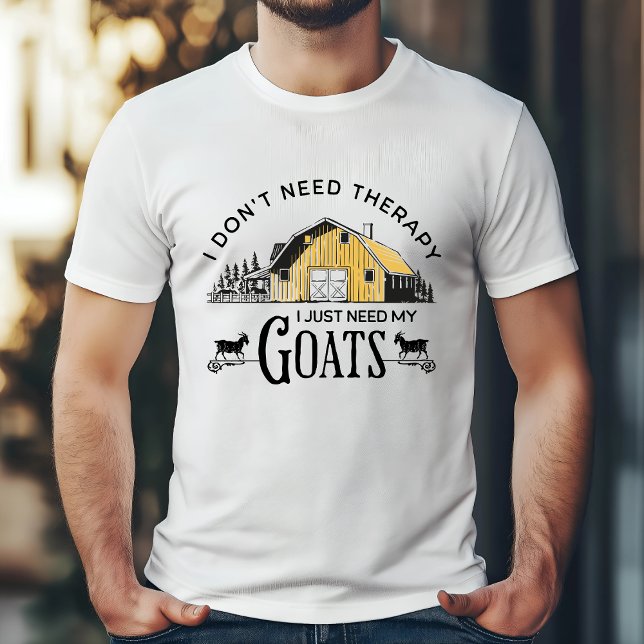Funny Goat Älskare Therapy Quote T Shirt (Skapare uppladdad)