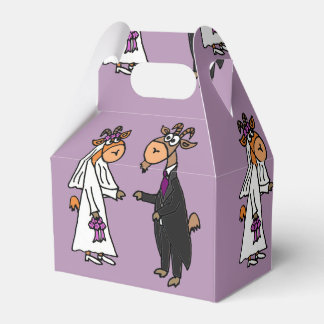 Funny Goat Bride och Groom Bröllop Presentaskar