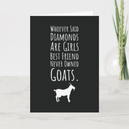 Funny Goat Cards For Girls For Her Friendship Kort