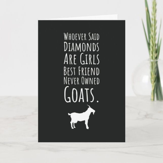 Funny Goat Cards For Girls For Her Friendship Kort (Framsida)