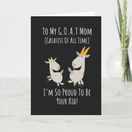 Funny Goat Cards For Mom Mother For Her Kort