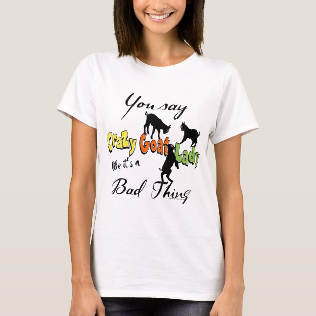 FUNNY GOAT | Crazy Goat Dam T Shirt (Framsida)