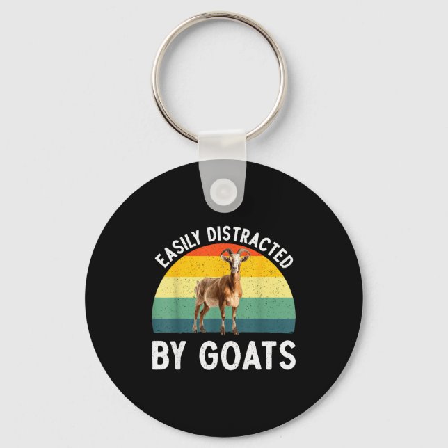 Funny Goat Design Men Women Kid Farm Animal Pygmy  Nyckelring (Framsida)