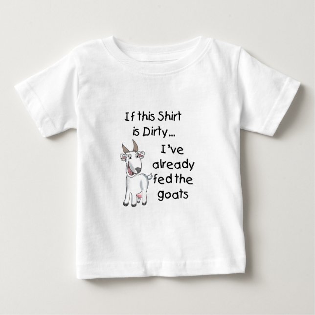 Funny Goat Dirty Shirt T-shirt (Framsida)