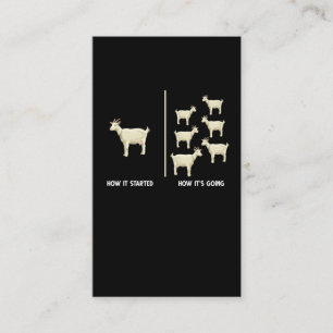 Funny Goat Farmer Humor Visitkort