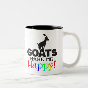 FUNNY GOAT GATS Gör mig Lycklig Två-Tonad Mugg