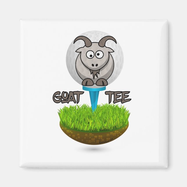 Funny Goat Golf Tee Magnet (Framsidan)