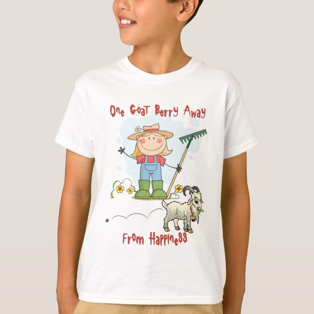 Funny Goat Poop Tecknad Tee (Framsida)