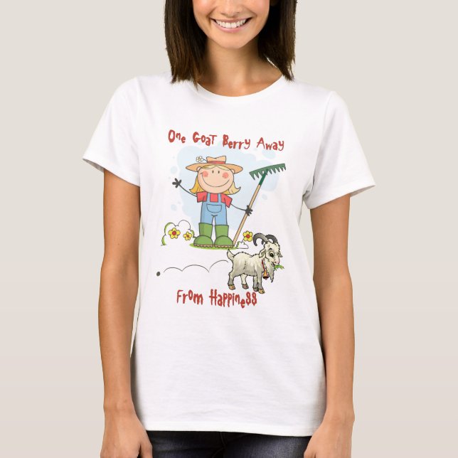 Funny Goat Poop Tecknad Tee (Framsida)