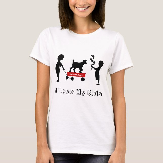 FUNNY GOAT | Red Wagon Totes MaGoats Tee Shirt (Framsida)