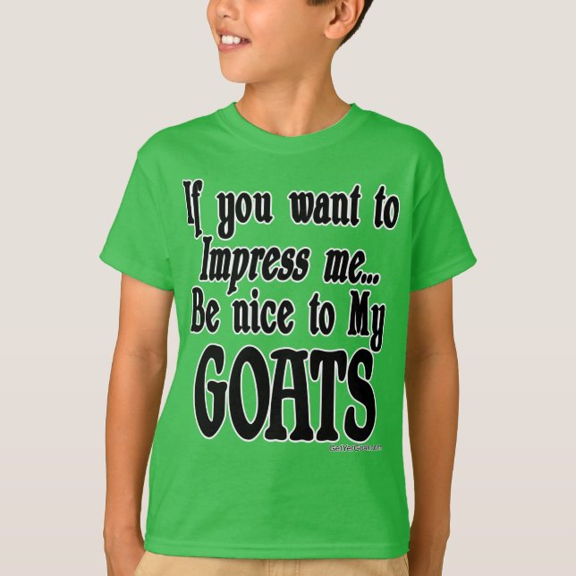 Funny Goat Say T-shirt (Framsida)