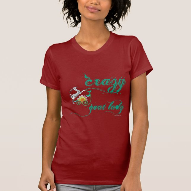 Funny Goat Shirt Crazy Goat Dam 1 Tröja (Framsida)