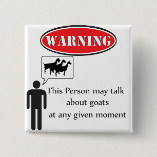 Funny Goat Warning Knapp