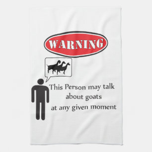 Funny Goat Warning Kökshandduk
