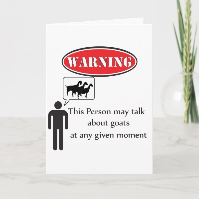 Funny Goat Warning Kort (Framsida)