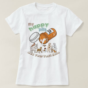 FUNNY GOATS ANPASSAT Lycklig Pills GetYerGoat T Shirt