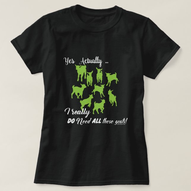 FUNNY GOATS | BEHÖVER ALLA DESSA getter GetYerGoat T Shirt (Design framsida)
