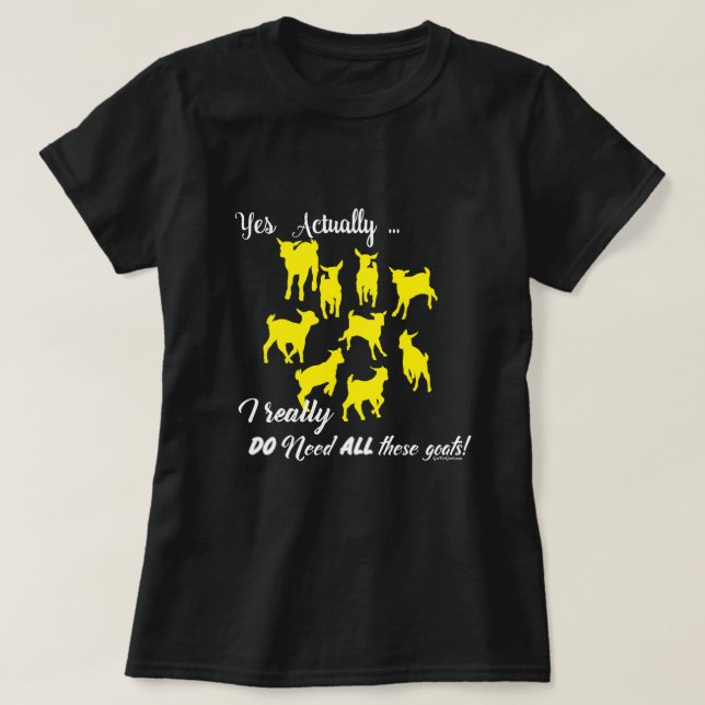 FUNNY GOATS | BEHÖVER ALLA DESSA getter GetYerGoat T-shirt (Design framsida)