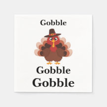 Funny Gobble Thanksgiving Cute Minimalistic Turkey