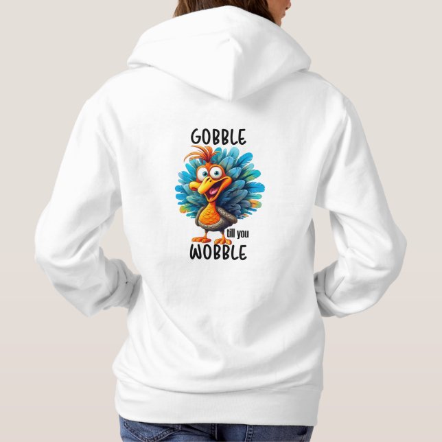 Funny Gobble till dig Wobble T Shirt (Baksida)