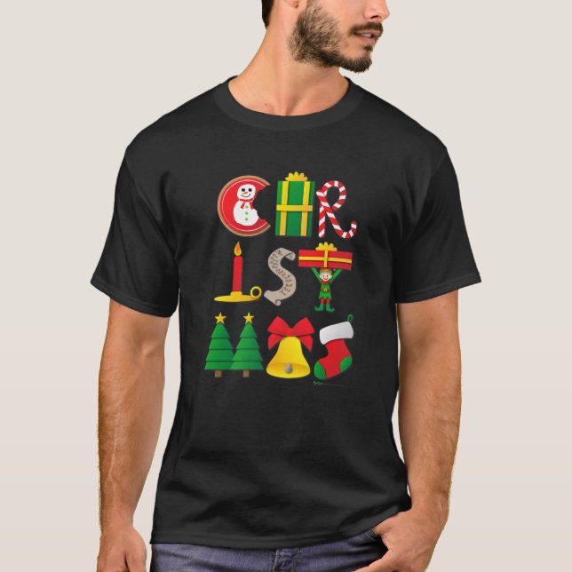 Funny God jul 2021 Ord-design T Shirt (Framsida)