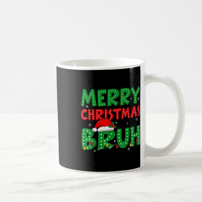 Funny God jul Bruh Meme Funny Say Boys Kaffemugg (Höger)
