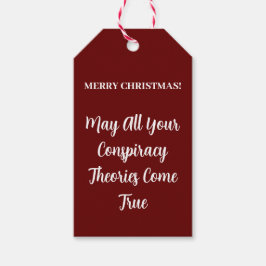 Funny God jul Conspiracy Theory Gift Märkres Presentetikett