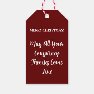Funny God jul Conspiracy Theory Gift Märkres Presentetikett