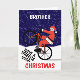 Funny God jul Cycling Santa Kort