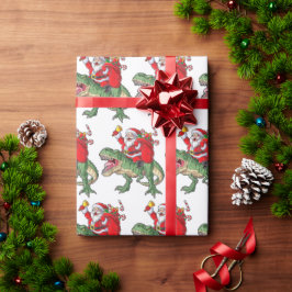 Funny God jul Dinosaur Jultomten Presentpapper