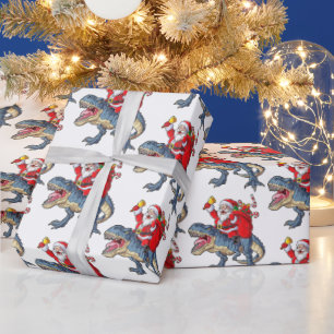 Funny God jul Dinosaur Jultomten Presentpapper