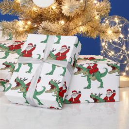 Funny God jul Dinosaur Jultomten Presentpapper