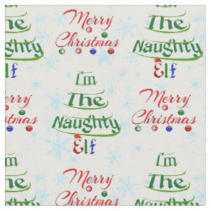 Funny God jul Helgdag Naughty Elf Tyg