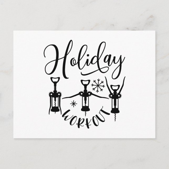 Funny God jul Helgdag Workout Helg Vykort (Framsida)