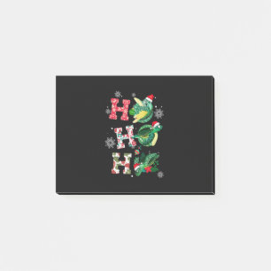 Funny God jul HO HO HO HO Turtle Santa Post-it Block