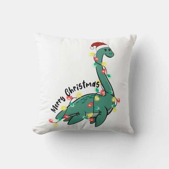 Funny God jul Lochness Monster Kudde (Framsida)