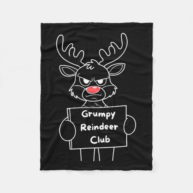 Funny God jul Mpy Reindeer Klubb Festive Re Fleecefilt (Framsidan)
