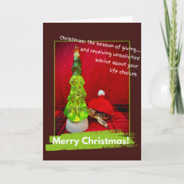 Funny God jul Oombedd Advice Turtle Kort