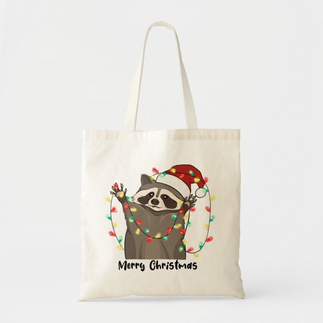 Funny God jul Raccoon Tygkasse (Framsidan)