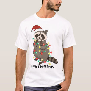 Funny God jul Racoon T Shirt