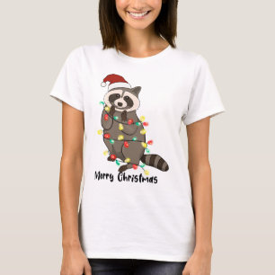 Funny God jul Racoon T Shirt