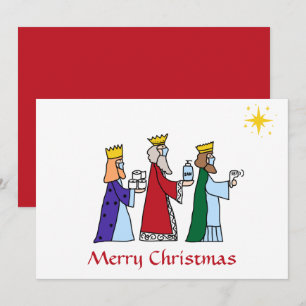 Funny God jul Tre Kung Hälsning Julkort