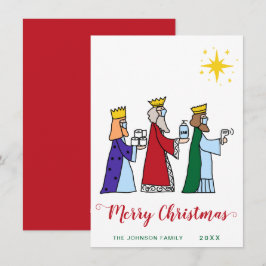 Funny God jul Tre Kung Hälsning Julkort