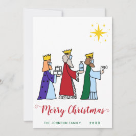 Funny God jul Tre Kung Hälsning Julkort