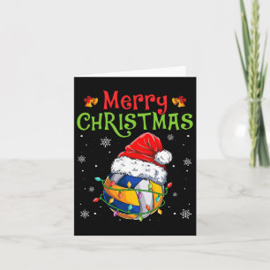 Funny God jul Volleyball Santa Hat Julafton Li Kort