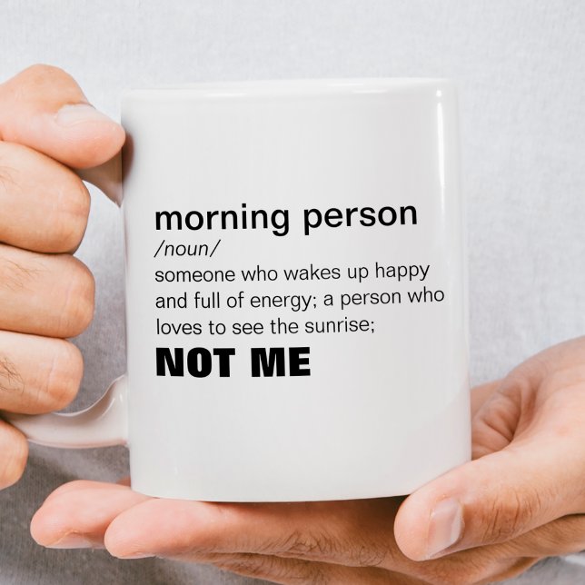Funny God morgon Person Coffee Mugg (Skapare uppladdad)