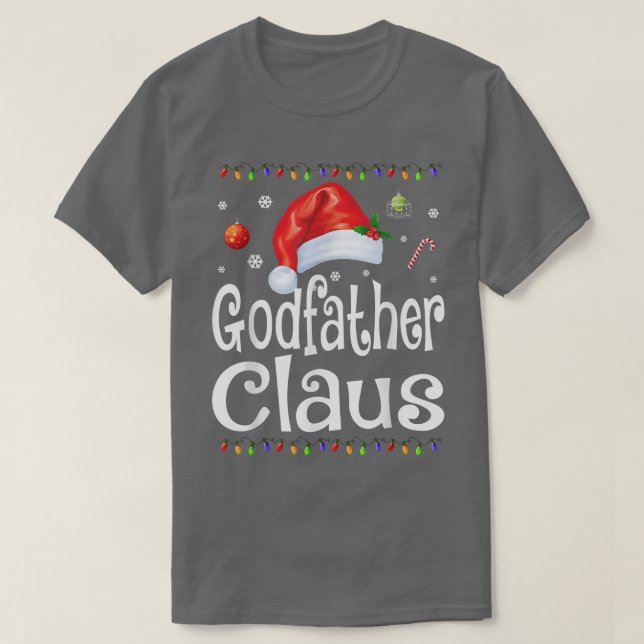 Funny Godfather Claus jul Pajamas Santa Gif T Shirt (Design framsida)
