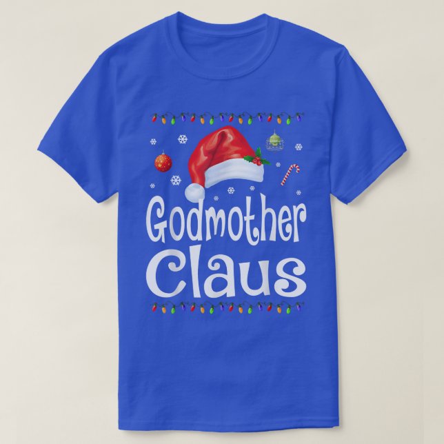 Funny Godmor Claus jul Pajamas Santa Gif T Shirt (Design framsida)